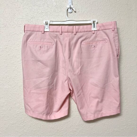 Peter Millar Mens Polyester Shorts Pink Size 40 Flat Front Golf Chino - Picture 3 of 7